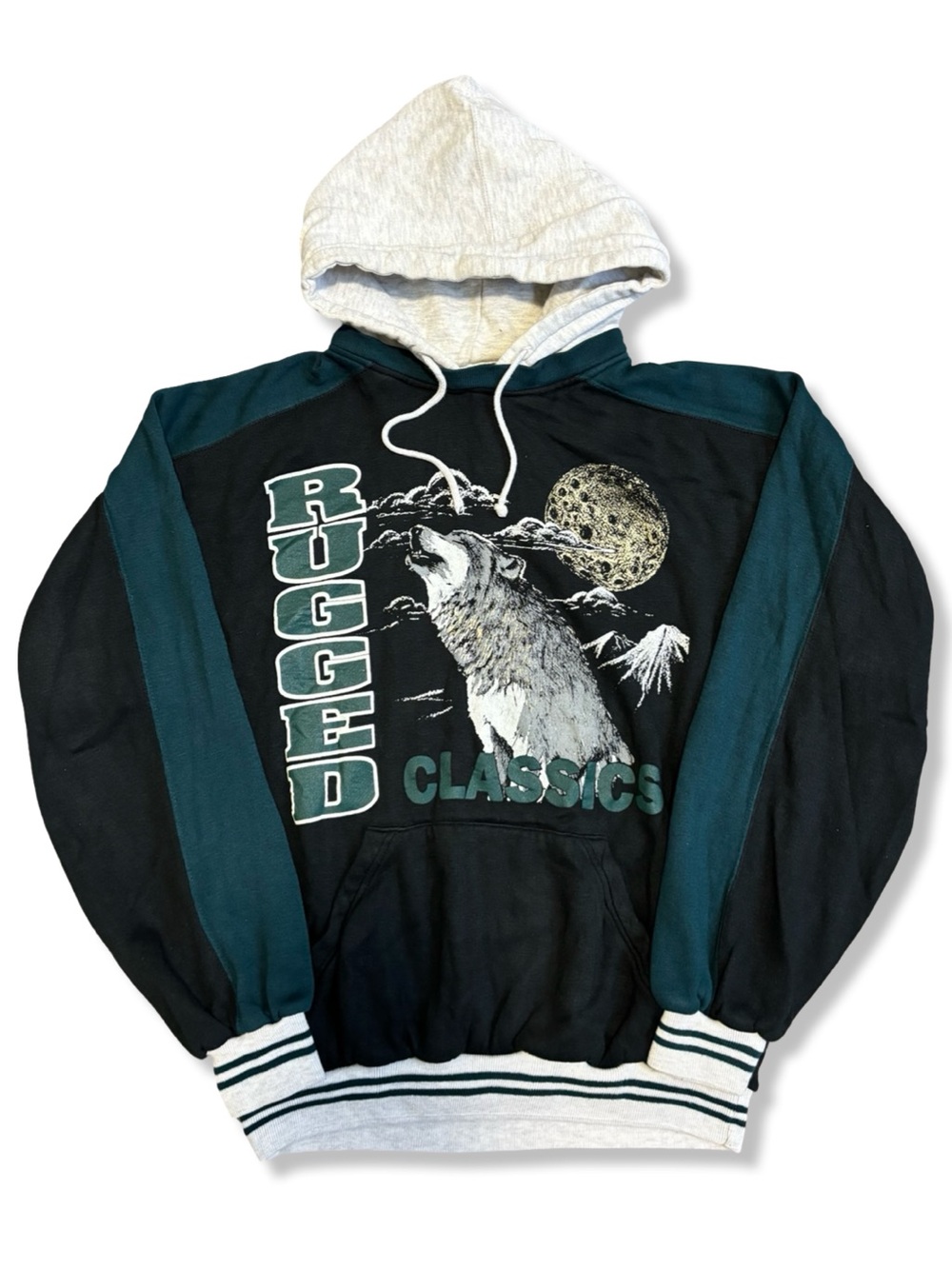 Vintage 90s Rugged Classic Wolf Hoodie